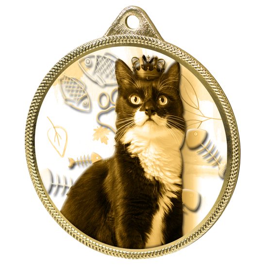 Cat Show Classic Texture 3D Print Gold Medal