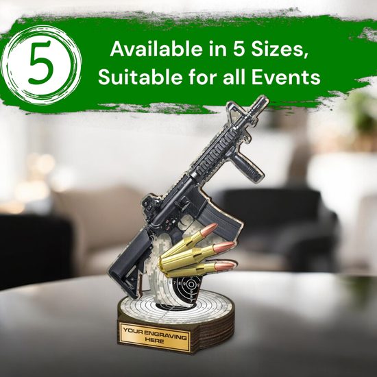 Grove AK-47 Rifle Shooting Real Wood Trophy