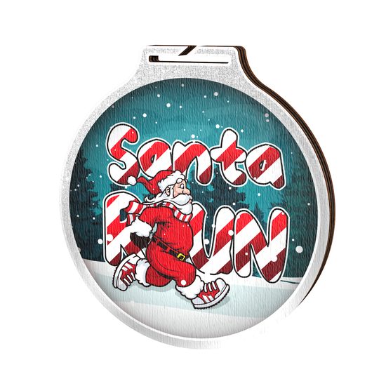 Habitat SantaRun Silver Eco Friendly Wooden Medal