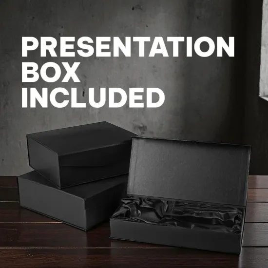 Staklo Black and Clear Solid Glass Cuboid Poker Cards Trophy