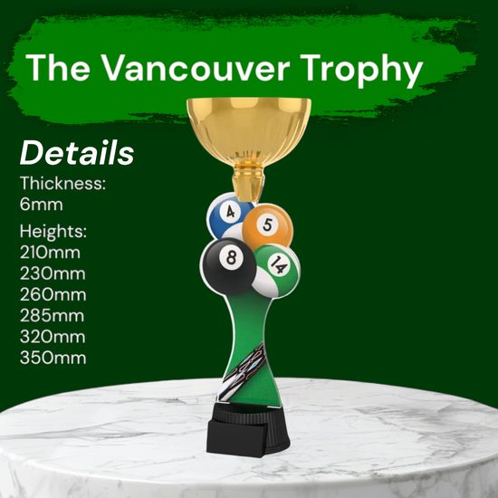 Vancouver Pool Balls Gold Cup Trophy