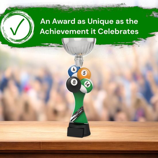 Montreal Pool Balls Silver Cup Trophy