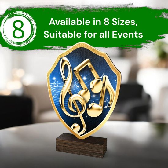 Arden Music Real Wood Shield Trophy