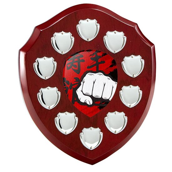 Anglia Martial Arts Rosewood Wooden 10 Year Annual Shield