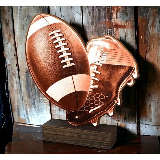 Sierra Classic American Football Real Wood Trophy