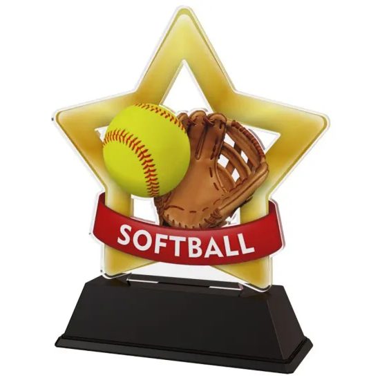 Mini Star Softball Trophy