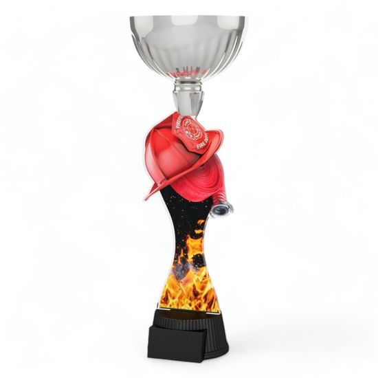 Montreal Firefighter Helmet and Hose Silver Cup Trophy