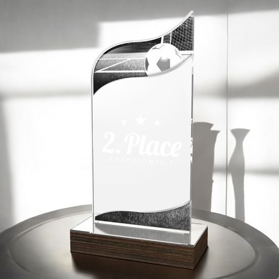 United Football Acrylic Wood Fusion Trophy