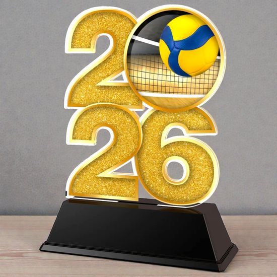 Volleyball Year Trophy – Sports Award with Year Selection