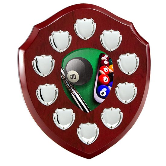 Anglia Pool Rosewood Wooden 10 Year Annual Shield