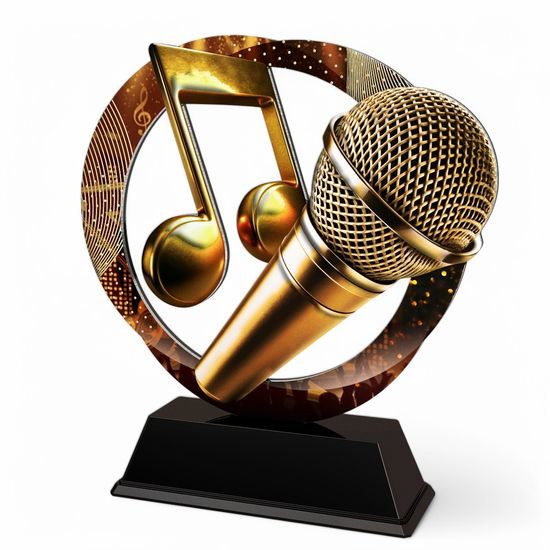 Onyx Stainless Steel Singing Microphone Trophy