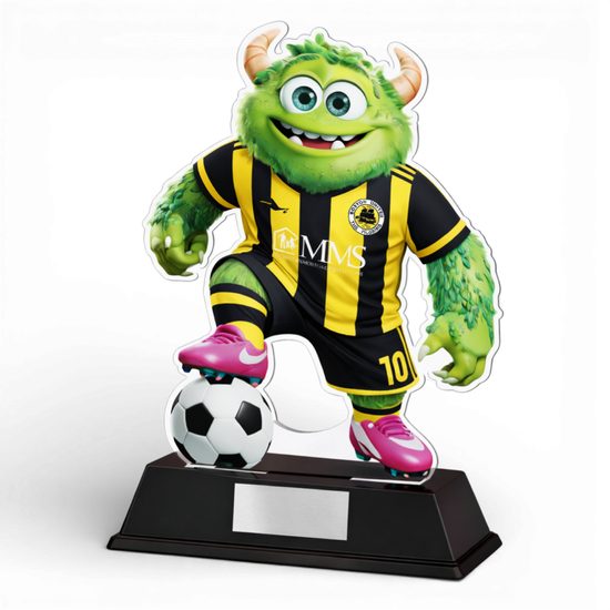 Monster Mascot Custom Made Acrylic Football Award