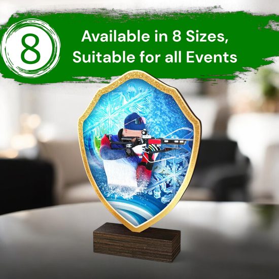 Arden Biathlon Real Wood Shield Trophy
