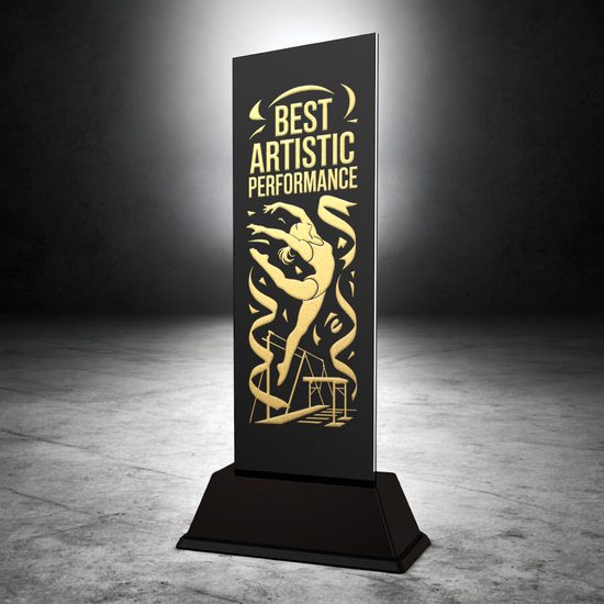 Shadowline Gymnastics Best Artistic Performance Trophy – Stainless Steel Award