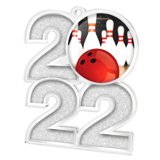 Tenpin Bowling 2022 Silver Acrylic Medal