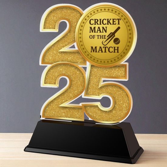 Cricket Man of the Match 2025 Trophy