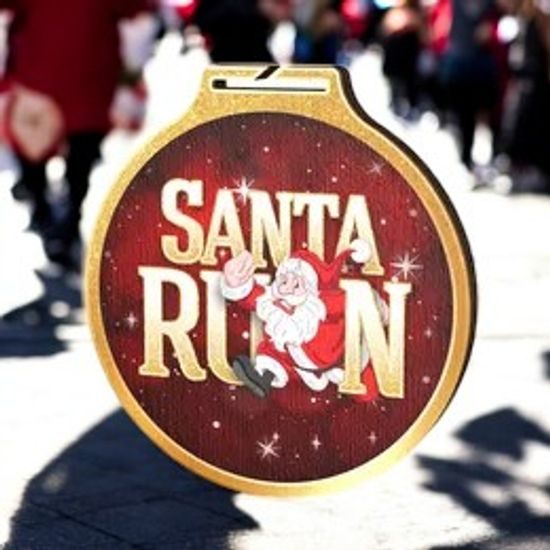Habitat Santa Run Eco Friendly Festive Wooden Medal