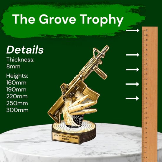 Grove Classic AK-47 Rifle Shooting Real Wood Trophy