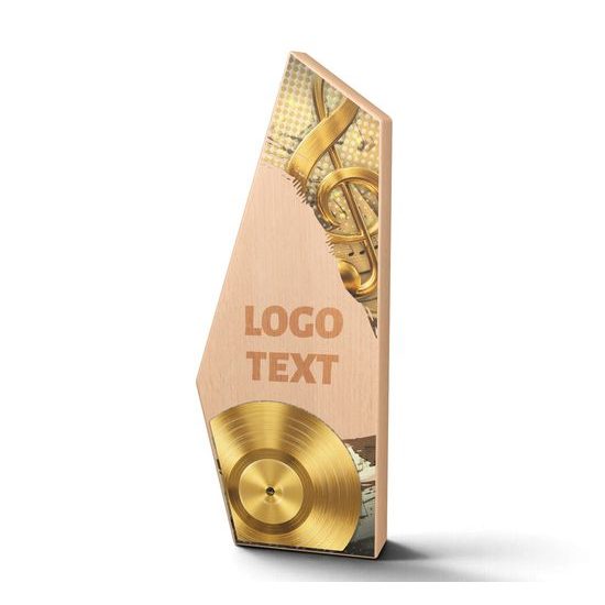 Galena Music Gold Disc Metal & Wood Trophy