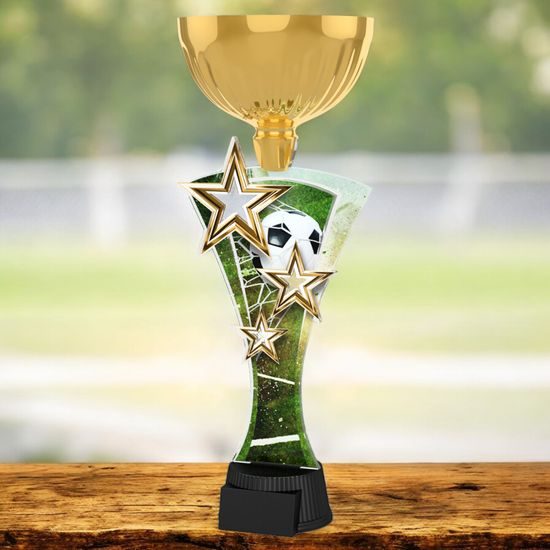 Triple Star Football Gold Trophy Cup