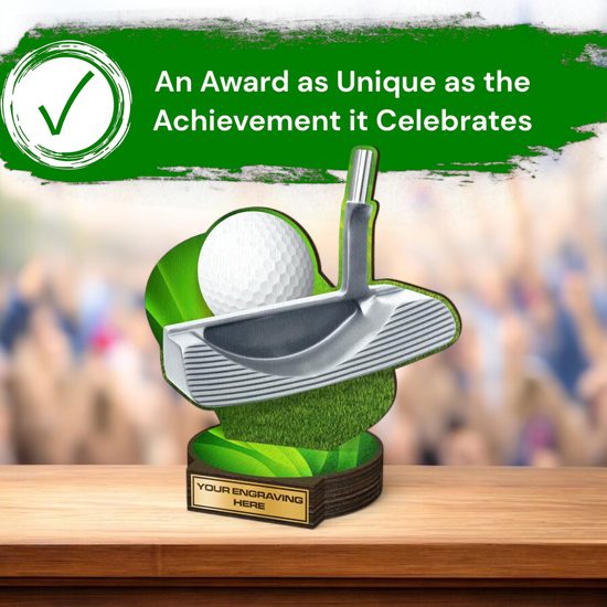 Grove Golf Putter Club Real Wood Trophy