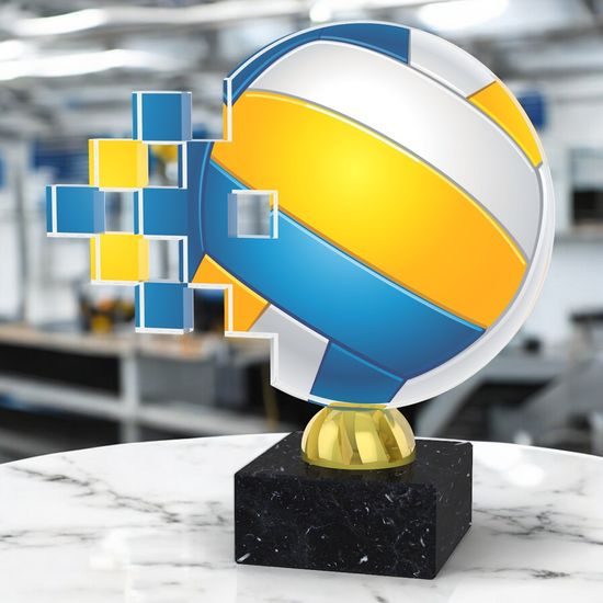 Techspire Volleyball Acrylic Trophy