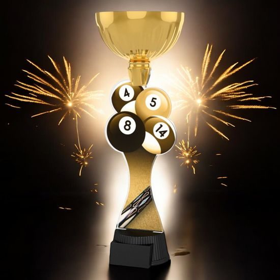 Vancouver Classic Pool Balls Gold Cup Trophy
