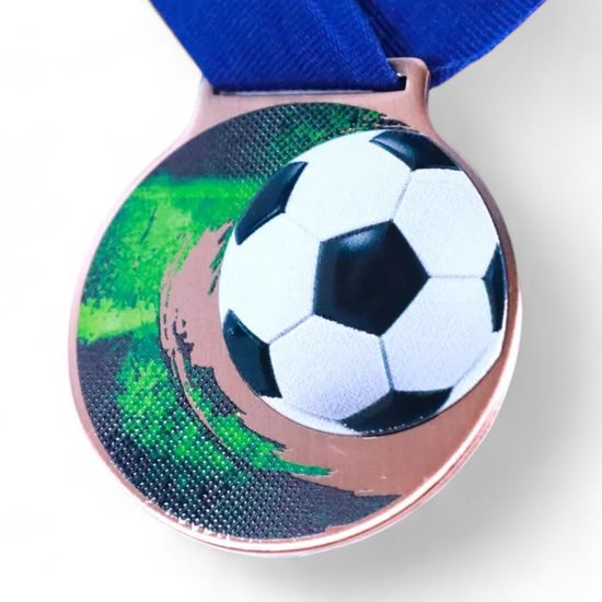 Vulcan Football Bronze Texture Print Medal