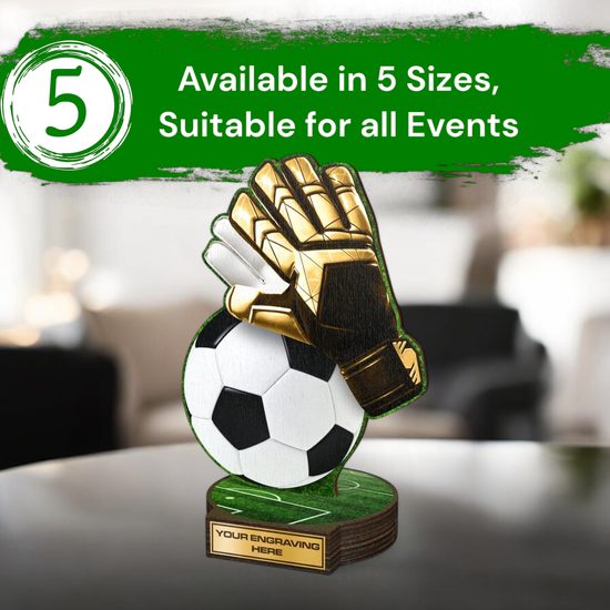 Grove Football Goalkeeper Real Wood Trophy