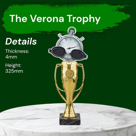 Verona Swimming Goggles and Stopwatch Trophy