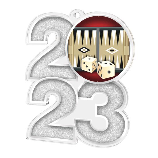 Backgammon 2023 Acrylic Medal