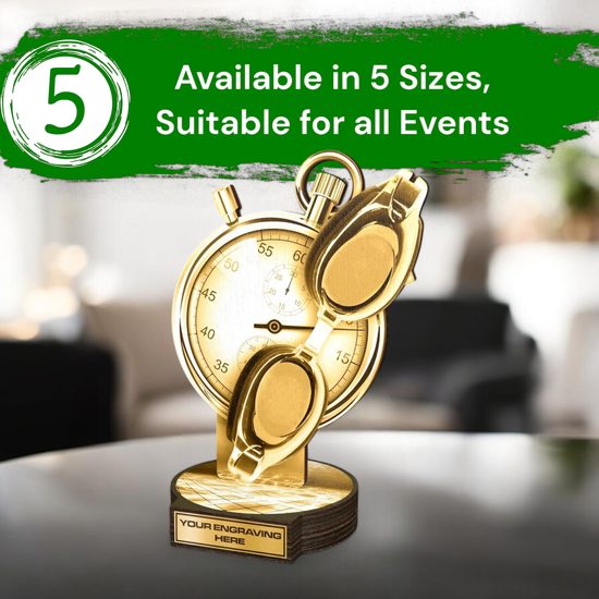 Grove Classic Swimming Real Wood Trophy
