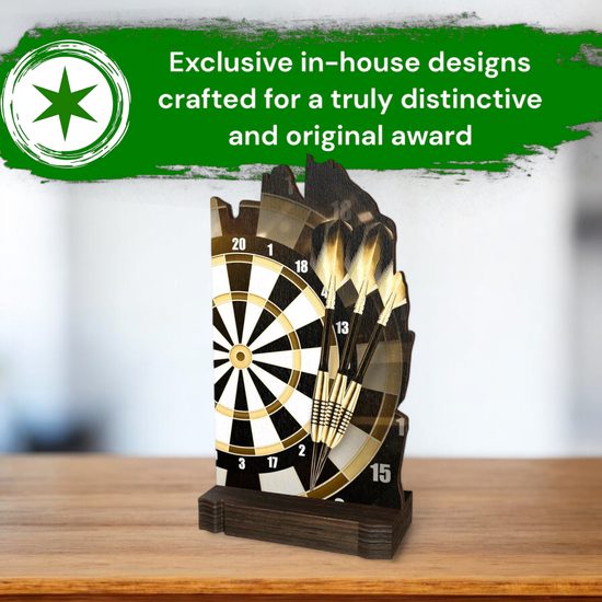 Shard Classic Darts Eco Friendly Wooden Trophy