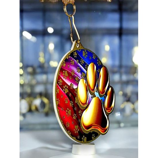 Aurum Dog Paw Stainless Steel Medal