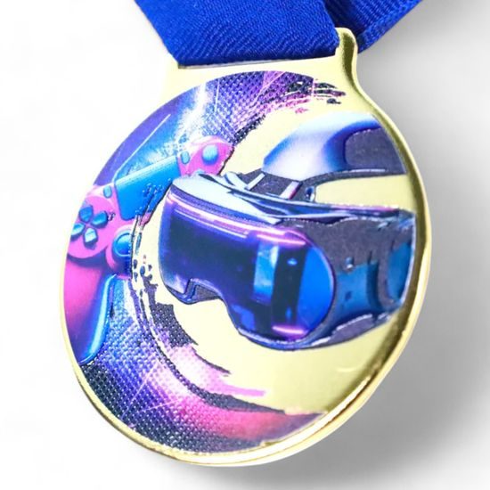 Vulcan eSports Gold Texture Print Medal