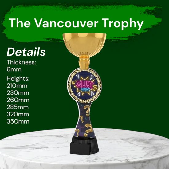Vancouver Quiz Night Gold Cup Trophy