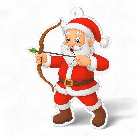 Jolly Father Christmas Archery Medal