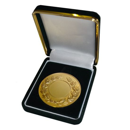 Deluxe Velour Medal Box Green 52mm