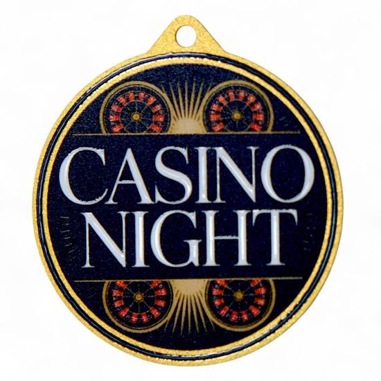 Quantum Casino Night Stainless Steel Medal