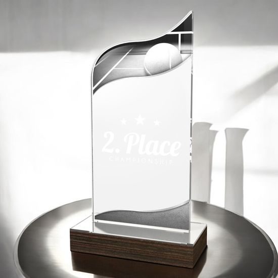 United Tennis Acrylic Wood Fusion Trophy