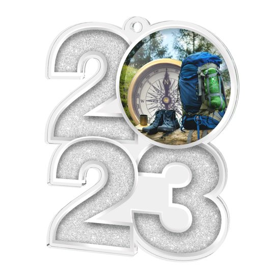 Hiking and Mountaineering Acrylic 2023 Medal