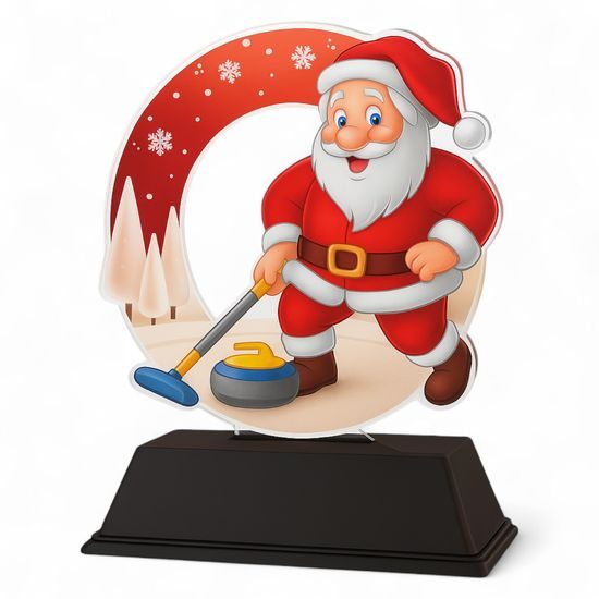 Santa Curling Christmas Trophy