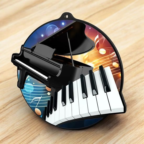 Rincon Colour Piano Black Acrylic Medal