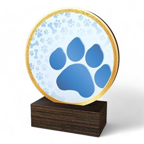 Holt Colour Dog Paw Real Wood Trophy