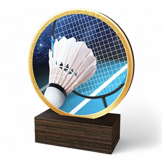 Holt Colour Badminton Real Wood Trophy