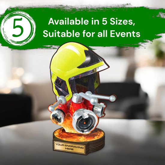 Grove Firefighter Real Wood Trophy