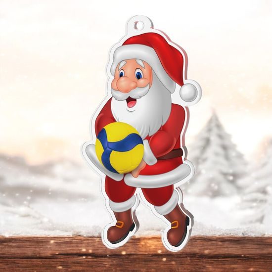 Jolly Father Christmas Volleyball Medal