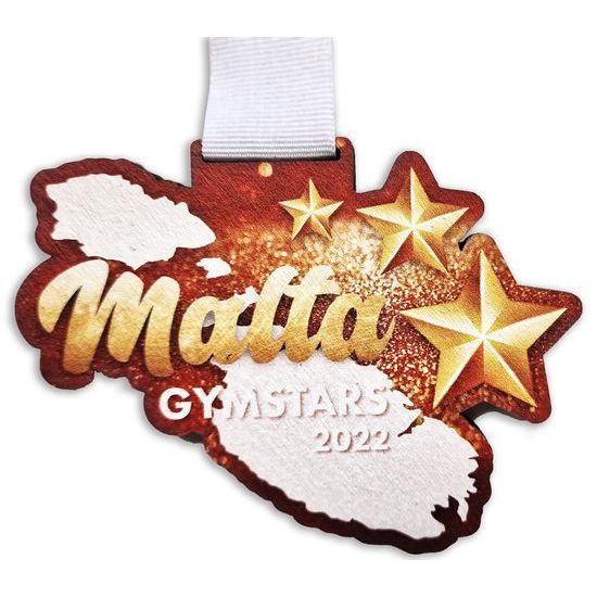 Deluxe Custom Made Real Wood Logo Medal