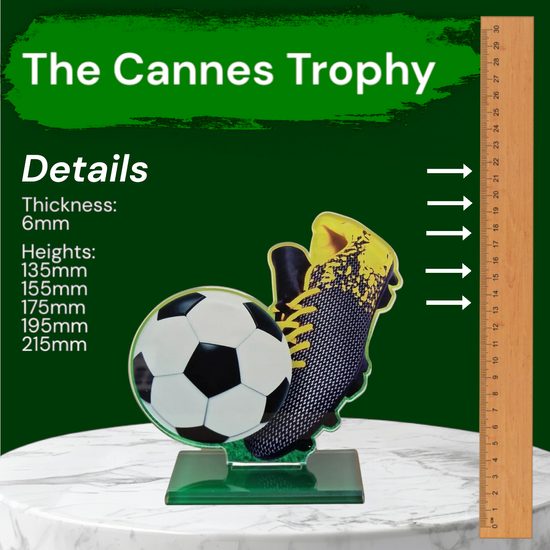 Cannes Football Ball & Boot Trophy