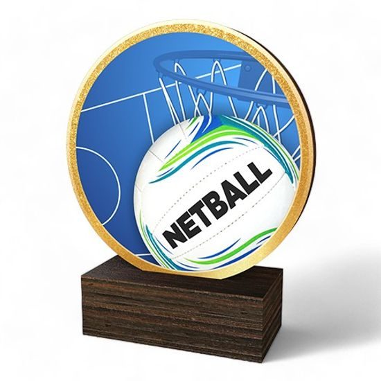 Holt Colour Netball Real Wood Trophy